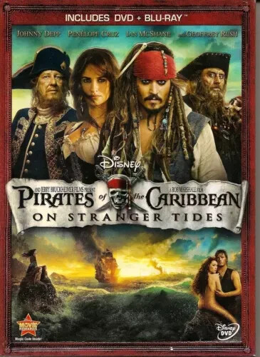 Pirates of the Caribbean On Stranger Tides W/ Slipcover DVD + Blu-Ray NEW SEALED