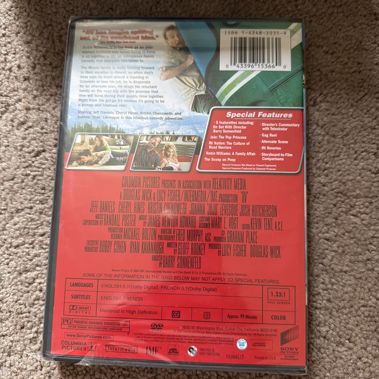RV (DVD, 2006, Full Frame) BRAND NEW FACTORY SEALED