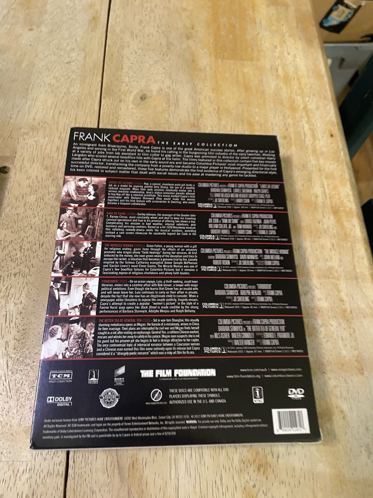 Frank Capra: the Early Collection (DVD) Box Set 5-discs/5 Films