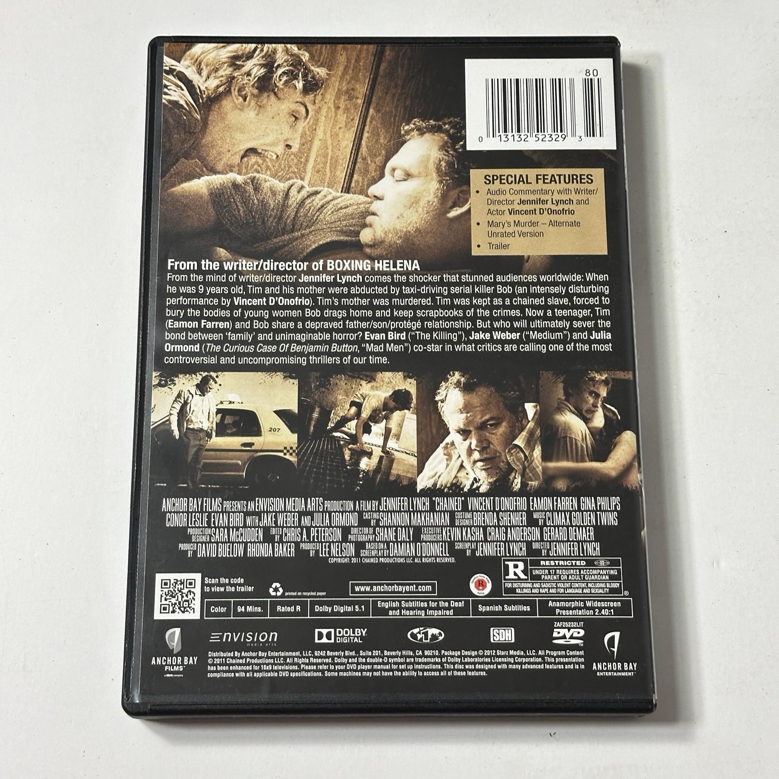 Chained (DVD, 2012) Vincent D Onofrio, Eamon Farren, Gina Philips