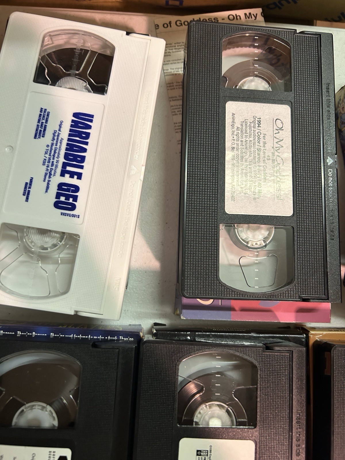 Lot of 14 Anime VHS Tapes Macross II Cinderella Rhapsody Variable Geo Gundam Etc