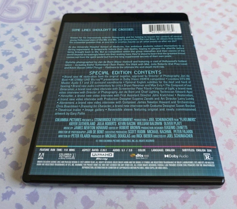Flatliners (4K Ultra HD, 1990) – Arrow Video US – SHIPS TODAY!