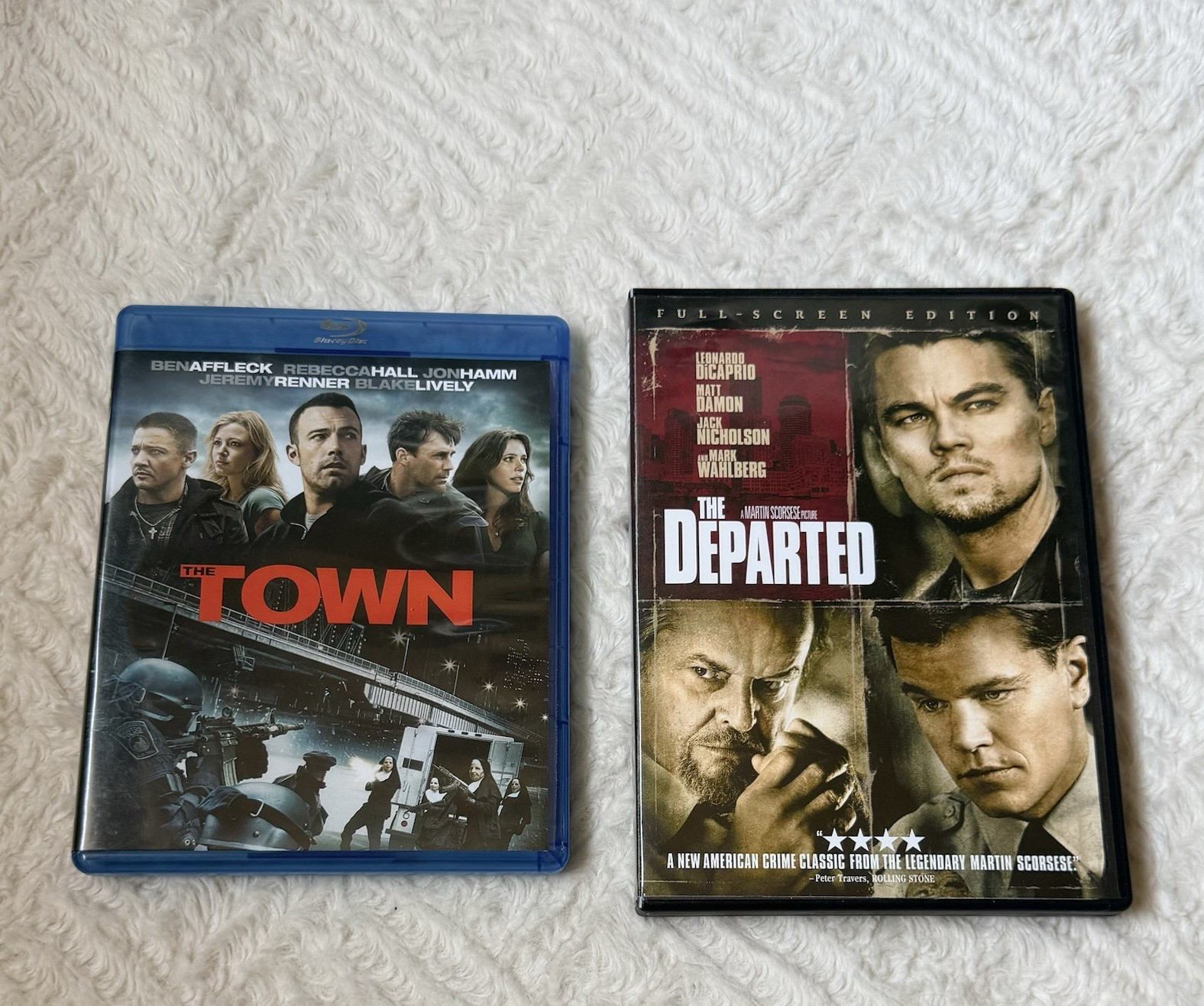 Boston Crime Thriller Bundle: The Town Blu-ray & The Departed DVD (DiCaprio, Aff