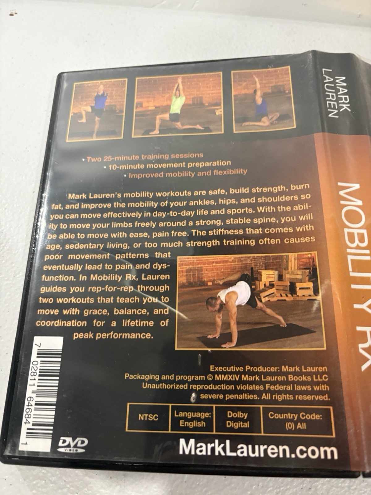Mark Lauren Mobility RX DVD 2 Full-Body Workouts Dynamic Flexibility Postural