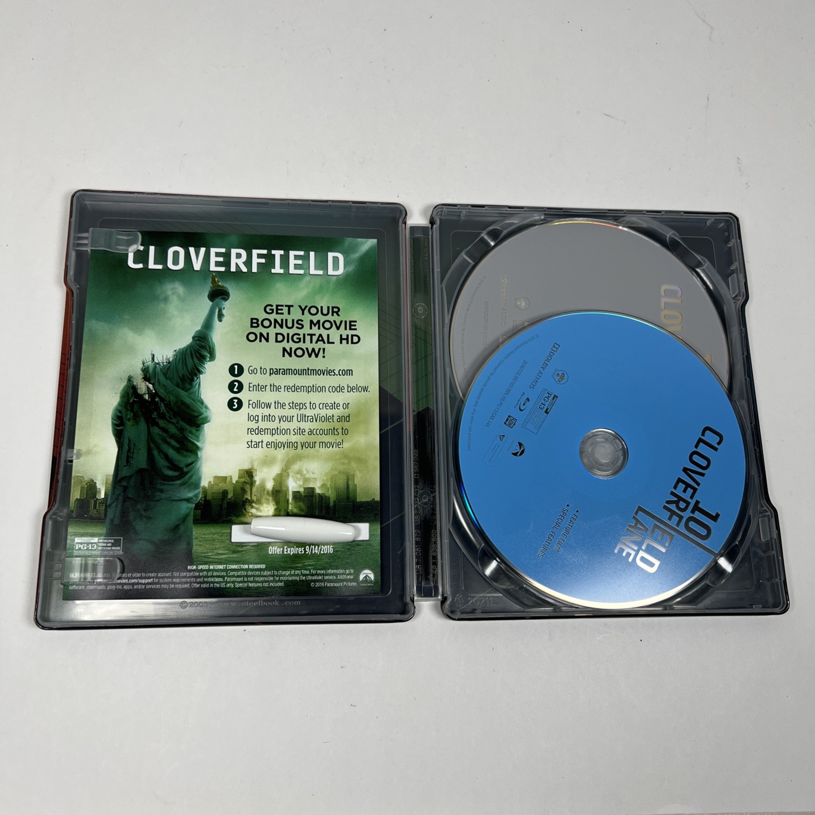 10 Cloverfield Lane Empty Steelbook Case Only – No Movie or Discs