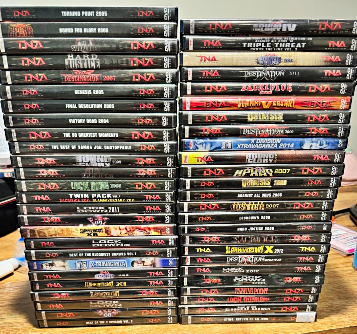 TNA Wrestling DVD Lot Huge Impact PPV Collection Total Nonstop Action Rare