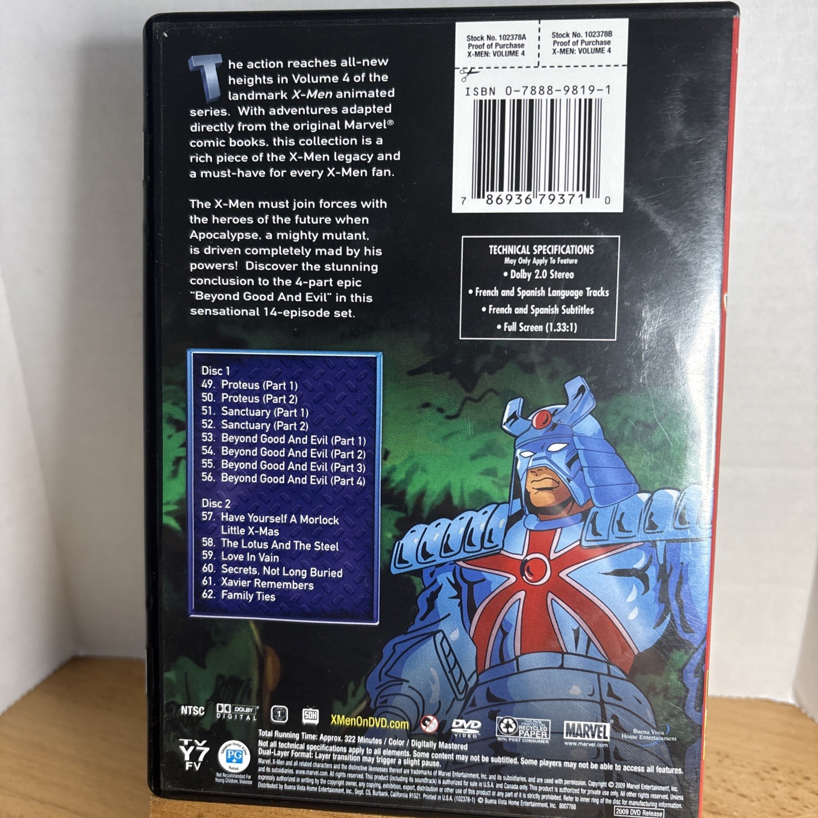 Marvel X-Men Season Volume 1 2 3 4 Animated TV Series Cartoon DVD Set 62 Ep…