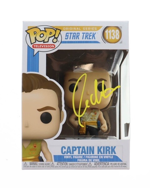 William Shatner Signed “Star Trek” #1138 Captain Kirk Funko Pop! Vinyl Figure…
