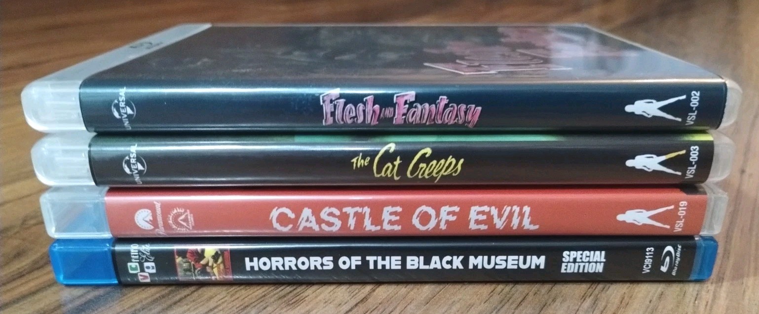 Flesh And Fantasy/The Cat Creeps/More/Vinegar Syndrome/Blu Ray/Horror/Thriller!!