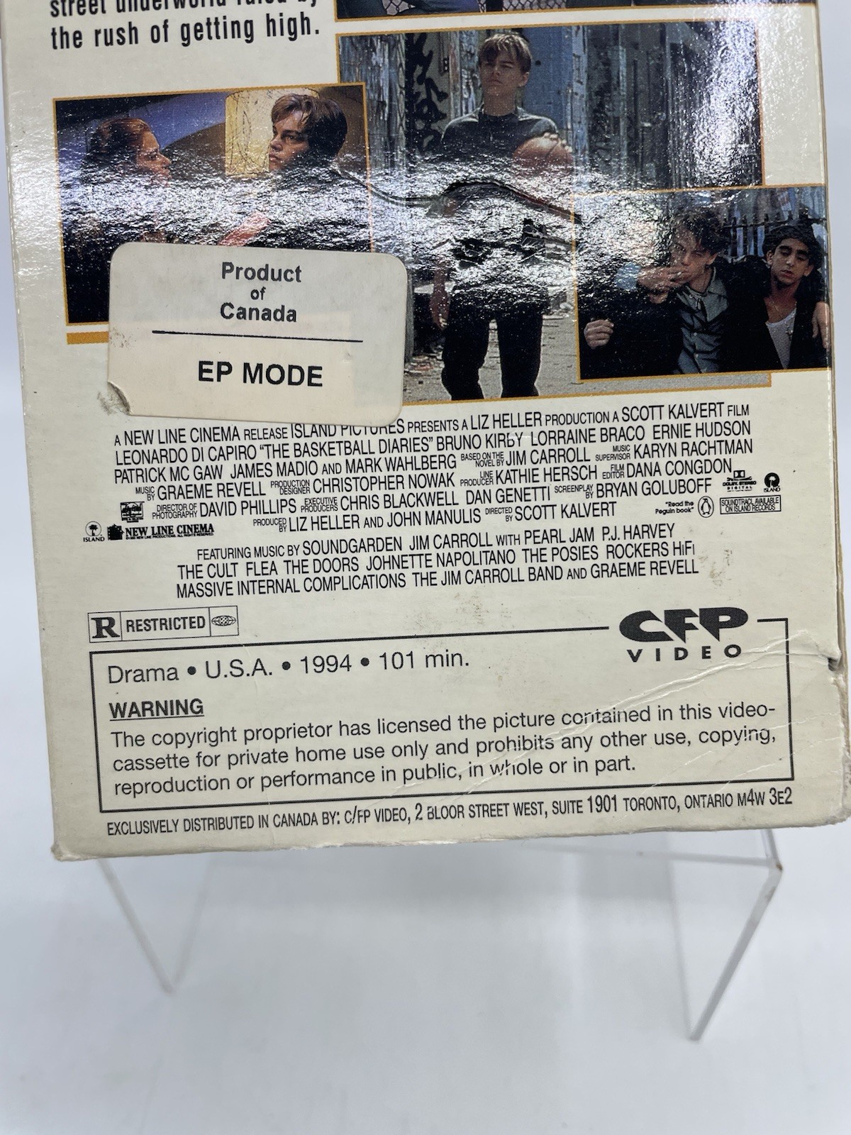 The Basketball Diaries VHS Tape Movie Leonardo Dicaprio EP Mode Canada