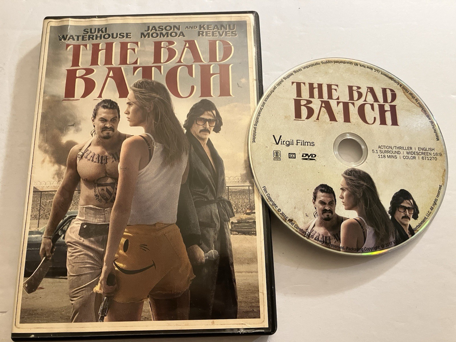 THE BAD BATCH DVD 2016 SUKI WATERHOUSE JASON MOMOA KEANU REEVES TEXAS CANNIBALS