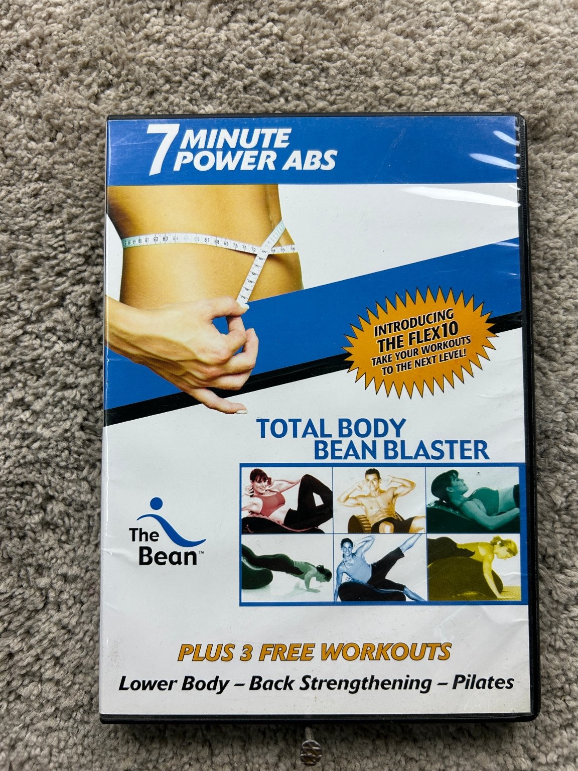 7 Minute Power Abs Total Body Bean Blaster DVD 2006 2-in-1 Workout Pilates