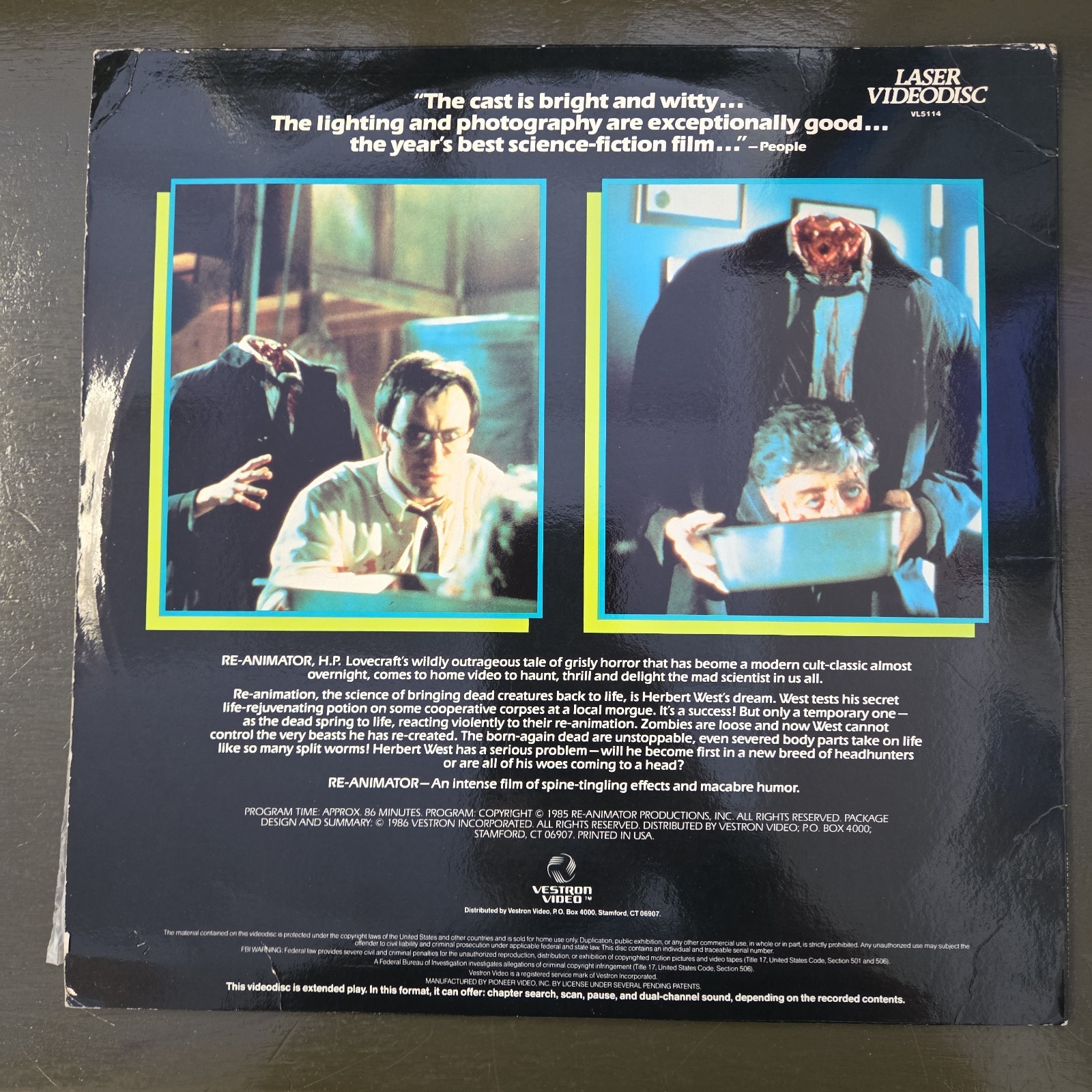 Re-Animator (1985) Laserdisc
