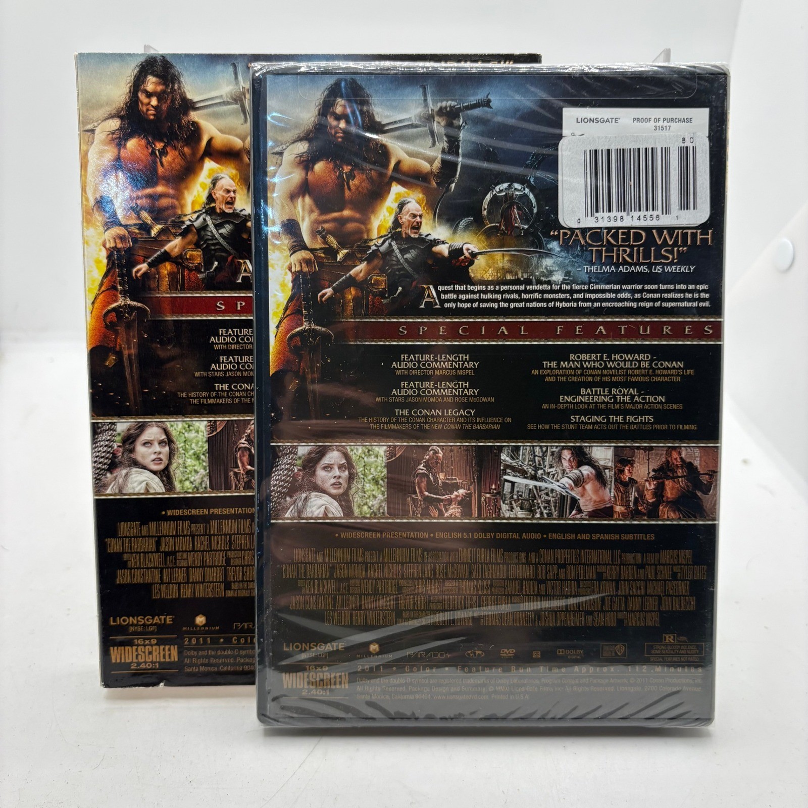 Conan The Barbarian DVD 2011 Jason Momoa Lionsgate Widescreen New Sealed