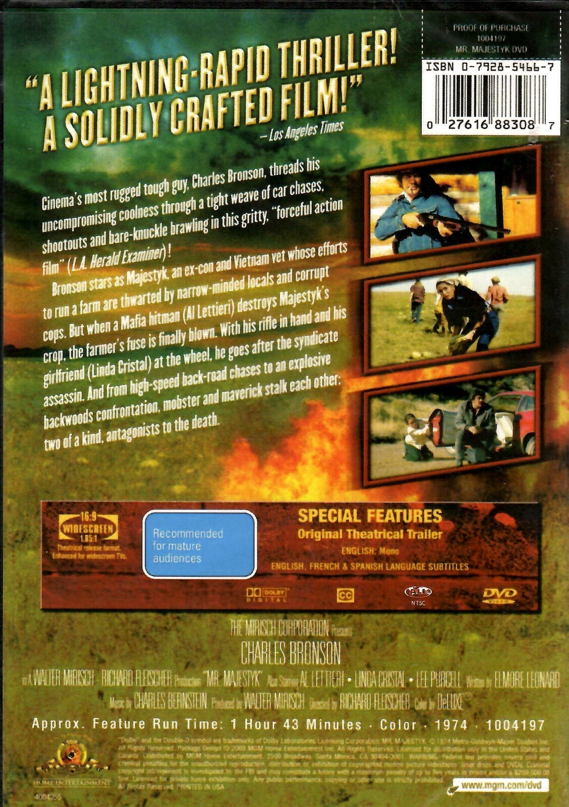 Mr Majestyk – Charles Bronson, Al Lettieri, Linda Cristal, 1974 Classic New DVD