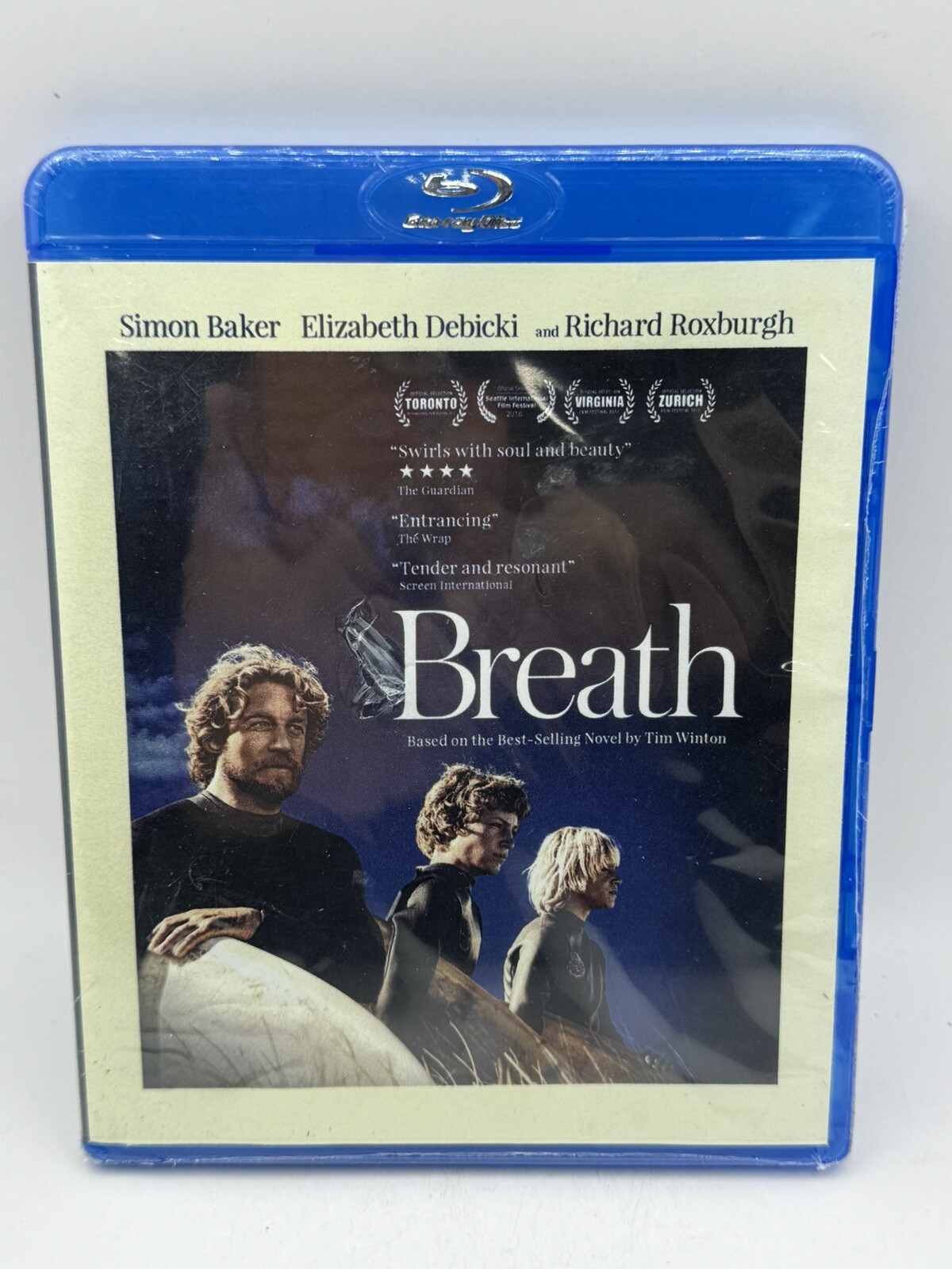 BREATH SIMON BAKER ELIZABETH DEBICHI AND RICHARD ROXBURGH BLU-RAY DISC
