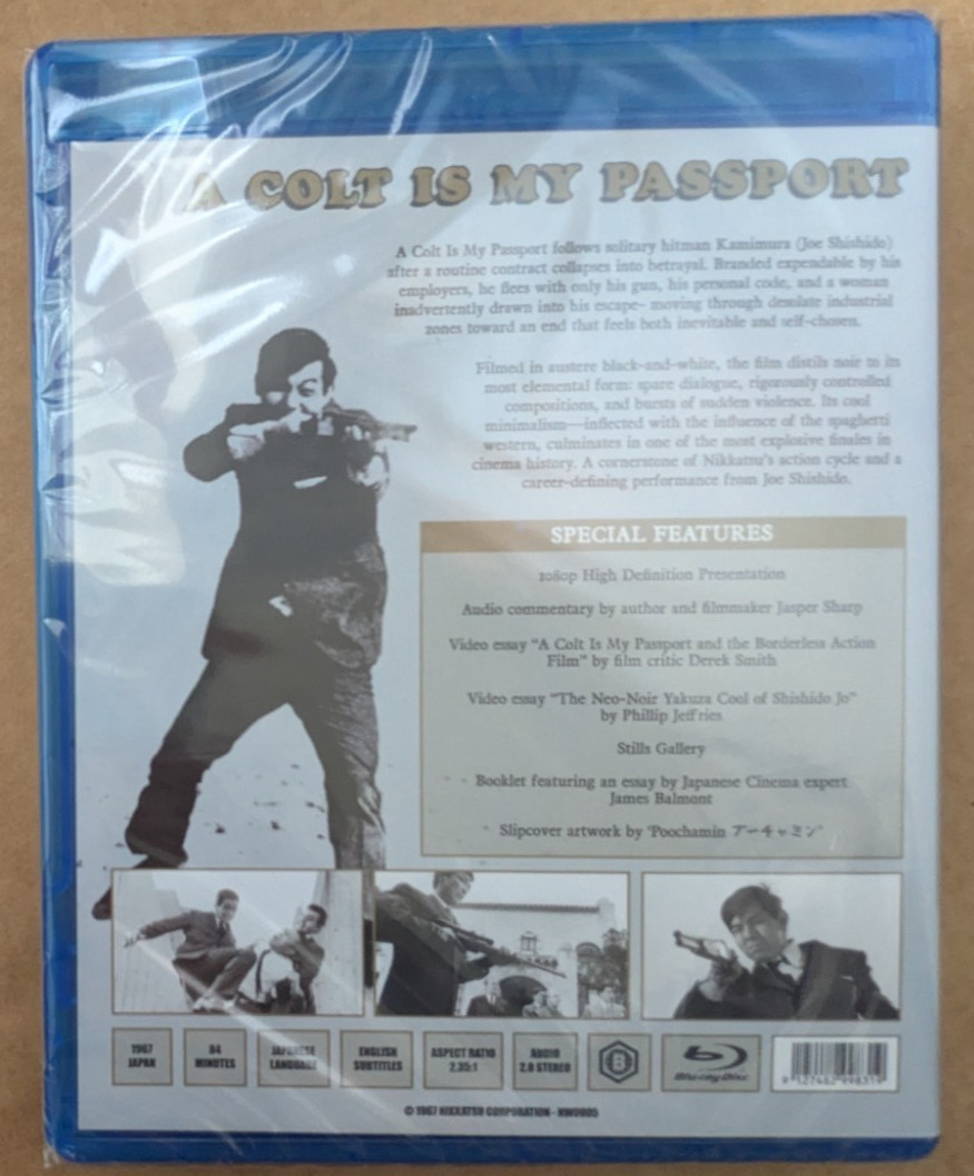 A Colt Is My Passport Blu-ray Joe Shishido Takashi Nomura Nikkatsu Crime Classic