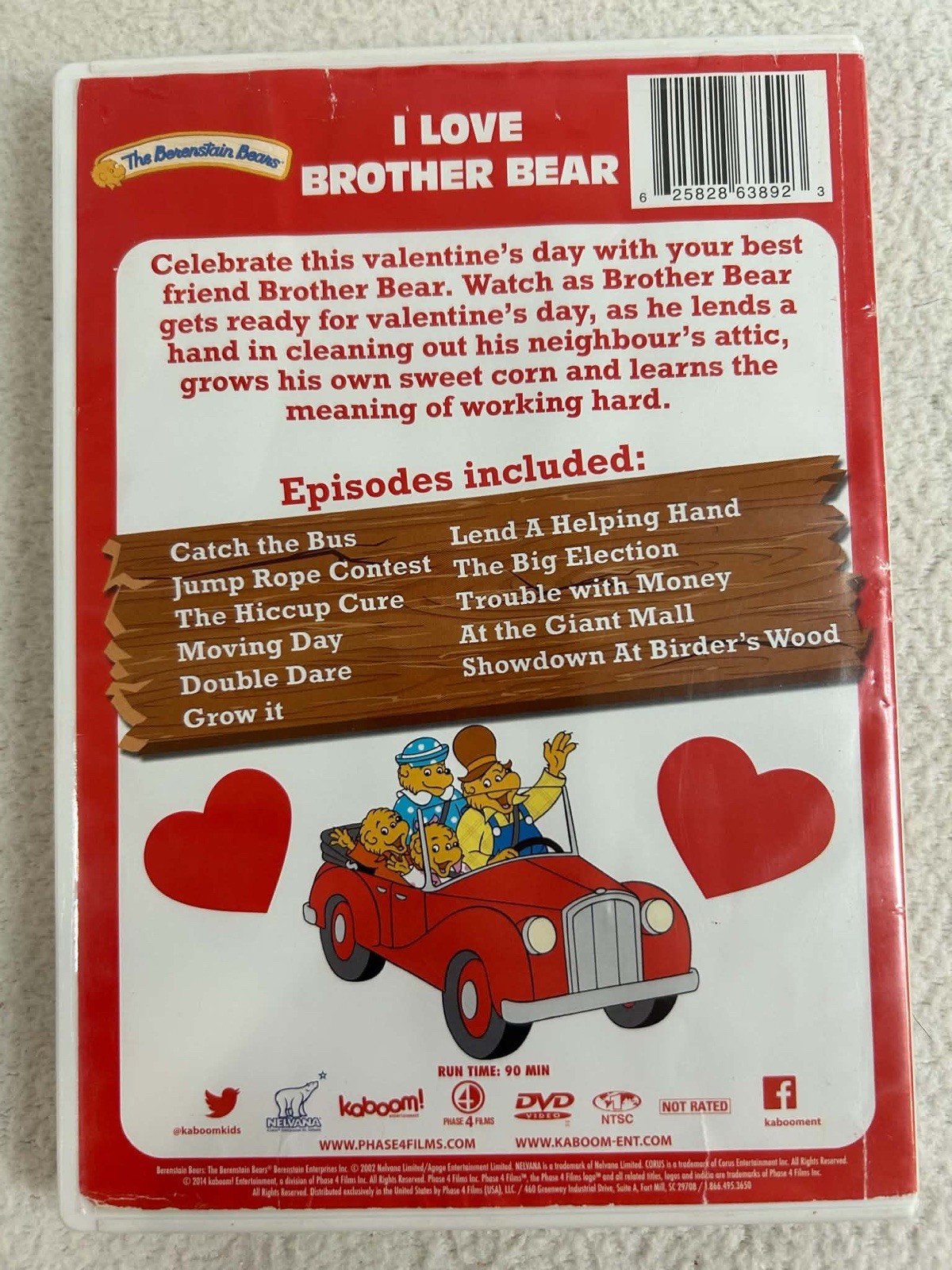 Berenstain Bears DVD Lot of 3 Trick or Treat Fun Family Adventure I Love Brother