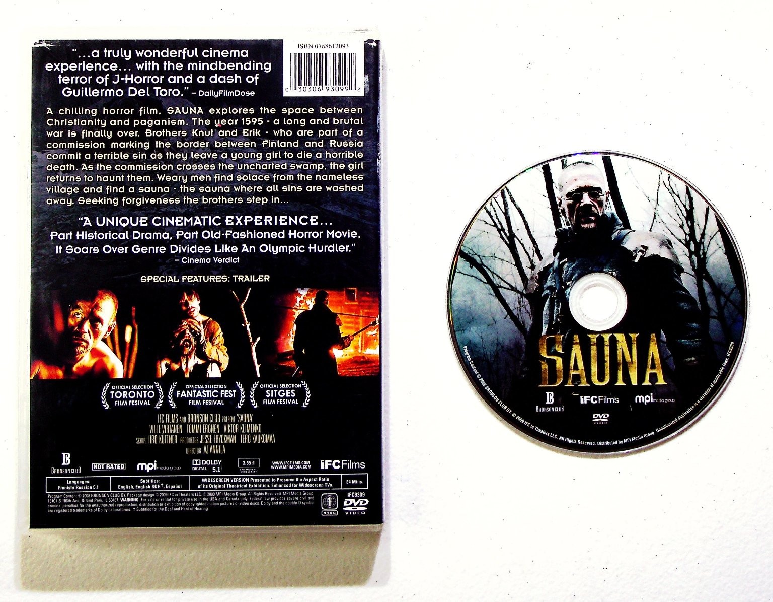 Sauna DVD 2008 AJ Annila Finnish Horror Film, Widescreen, Special Features
