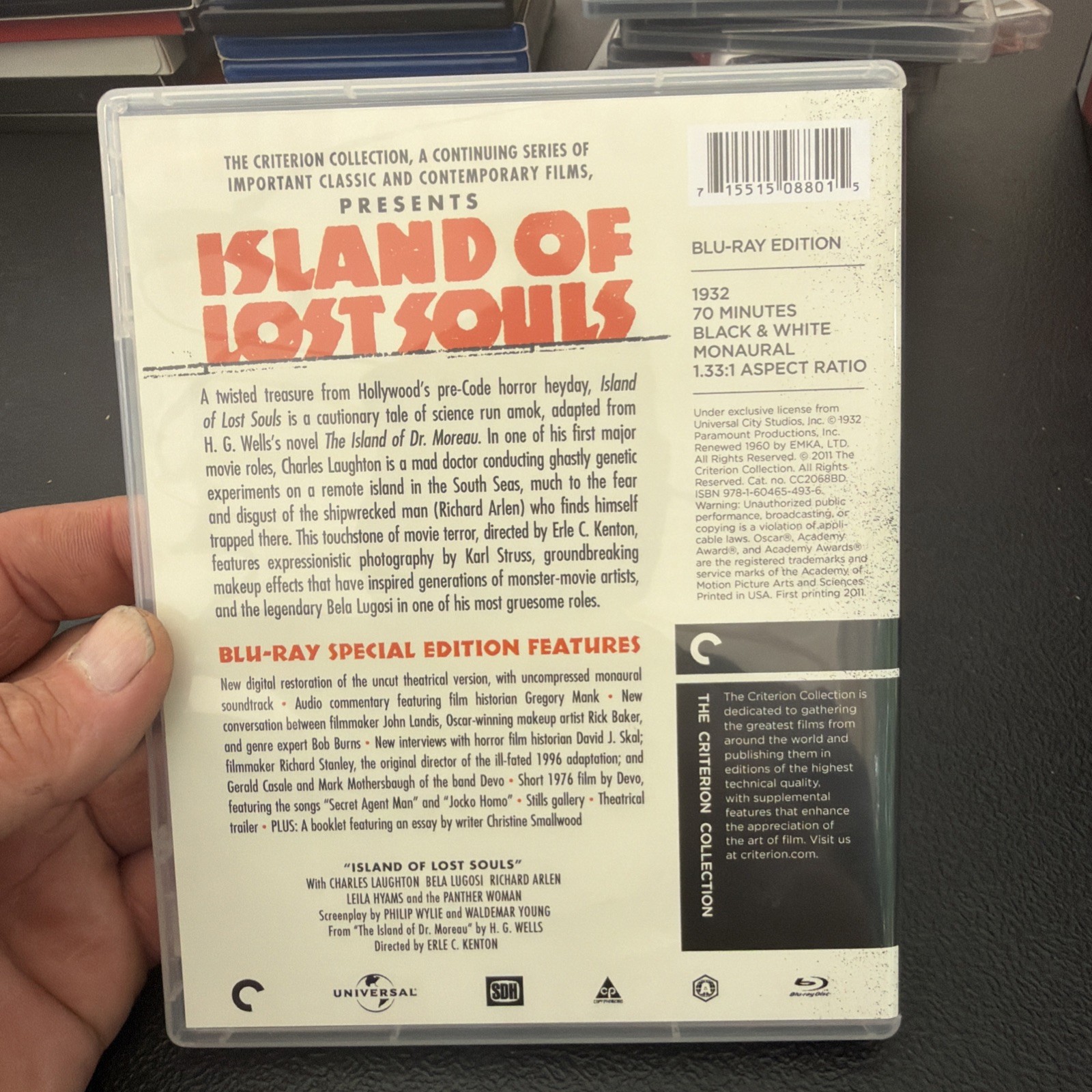 Island of Lost Souls #586 (Criterion Collection) (Blu-ray, 1932) W/book