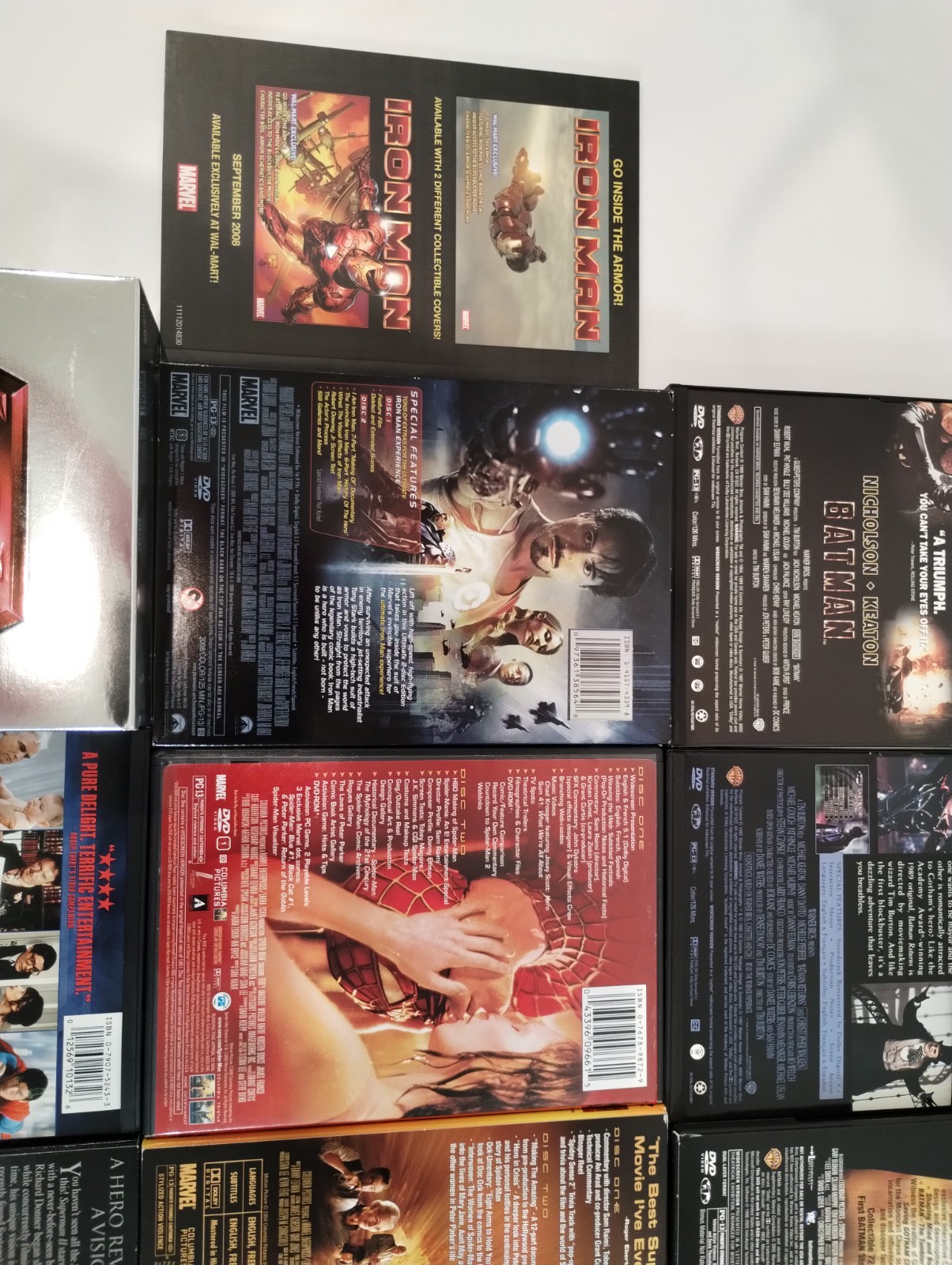 Marvel / DC Movies DVD Lot of 19 + 2 Makings of DVDs Excellent Condition