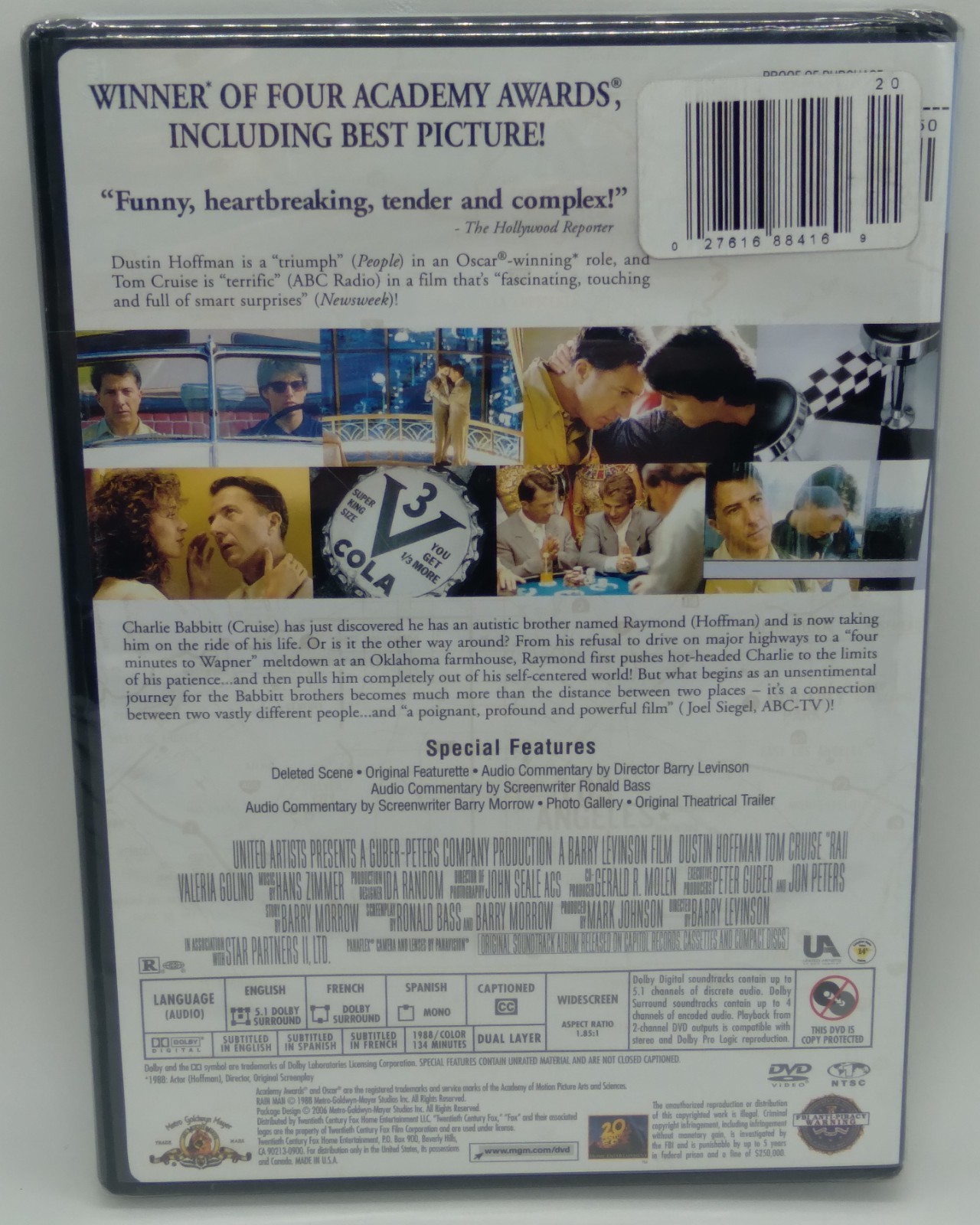 Rain Man (DVD, 1988, Widescreen) New & Sealed Tom Cruise Dustin Hoffman