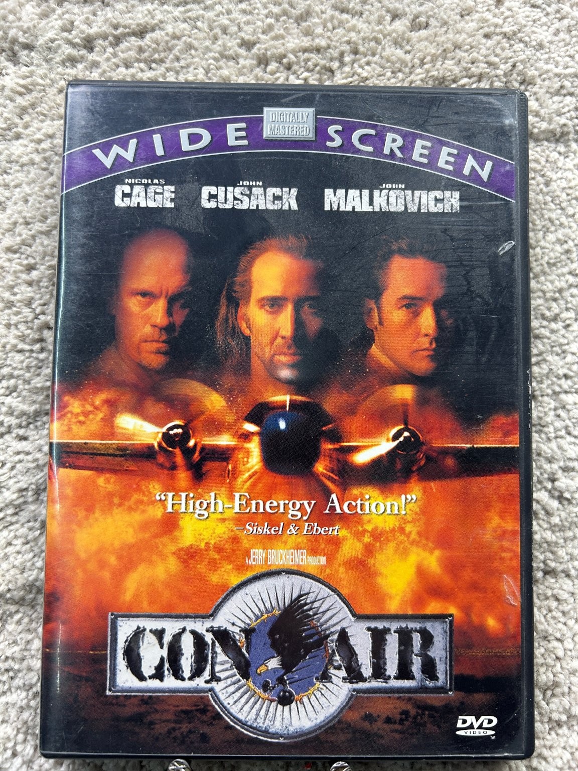 Con Air DVD 1997 Widescreen Nicolas Cage John Cusack John Malkovich
