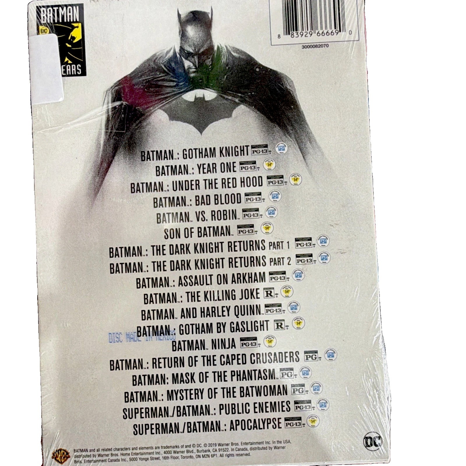 Batman DC 80th Anniversary 18-Film Collection DVD SET