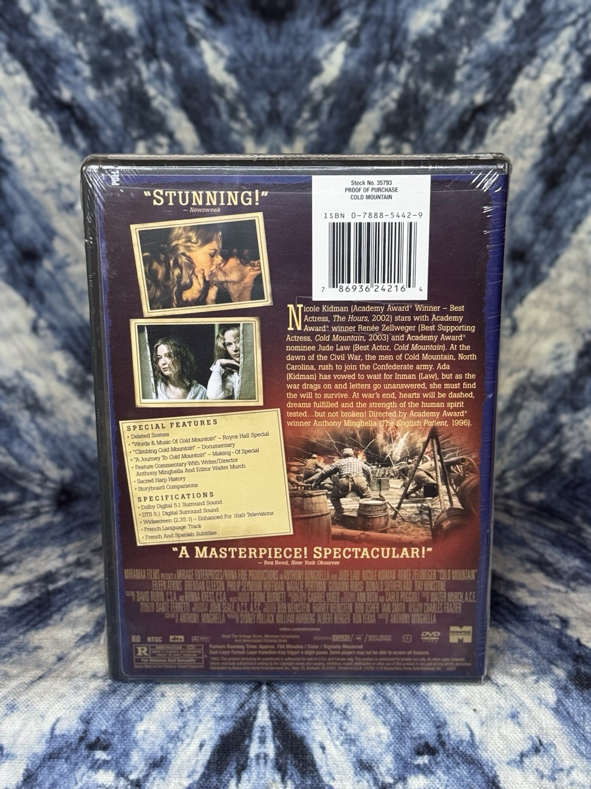 Cold Mountain (DVD, 2003) ~SEALED~ Nicole Kidman Jude Law Civil War Romance