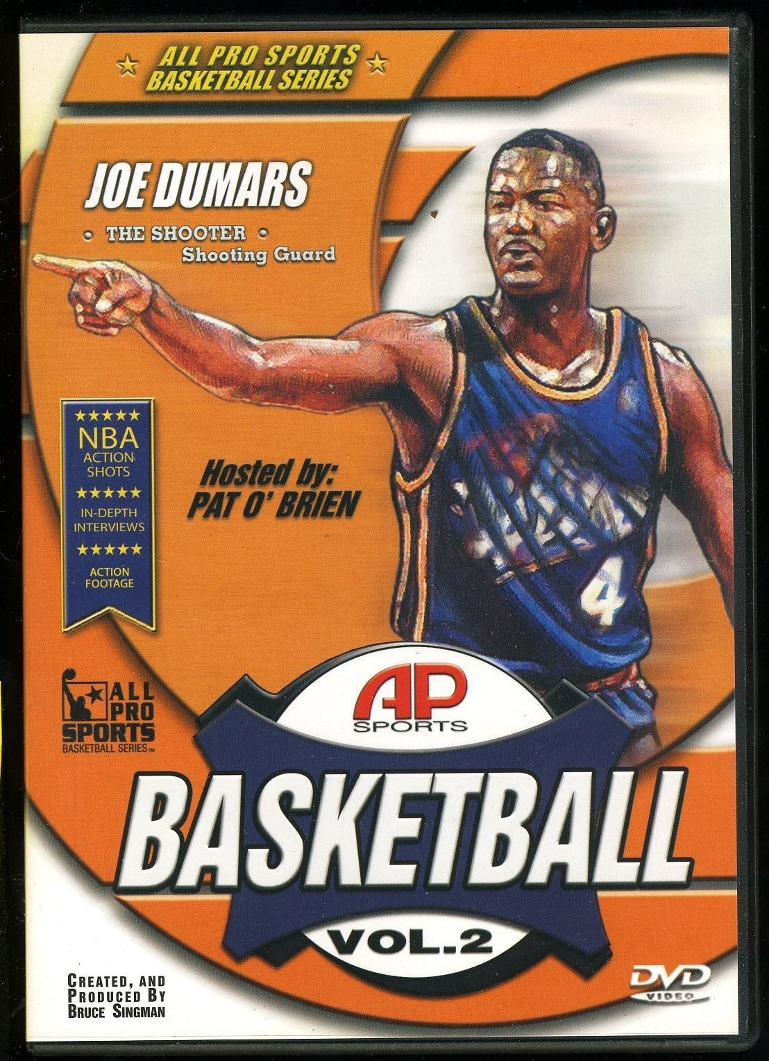 Joe Dumars Basketball DVD 2005 All Pro Sports Hosted by Pat O’Brien