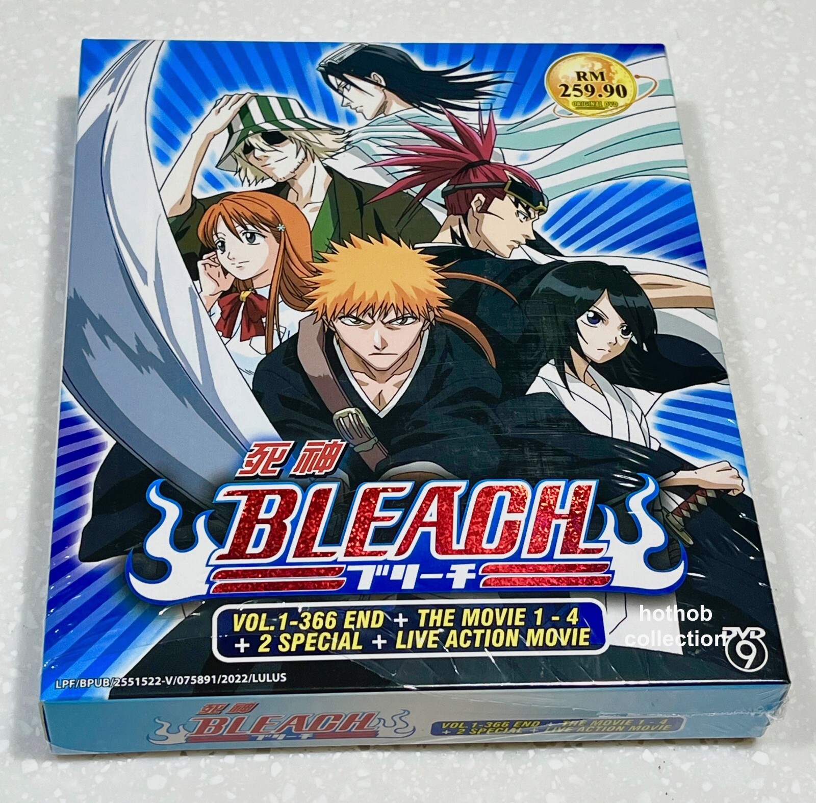 Bleach (VOL.1-366 + 4 Movie + 2 Sp + Live Film + Thousand-Year Blood War) ~ DVD