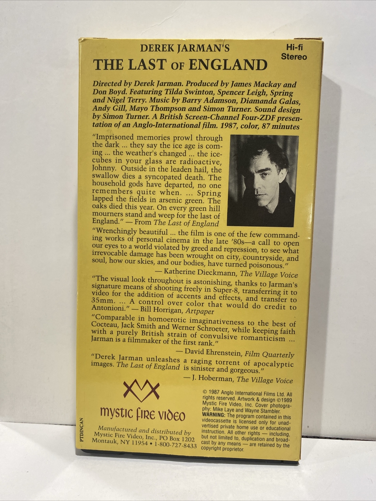 DEREK JARMAN’S – THE LAST OF ENGLAND (VHS 1987)
