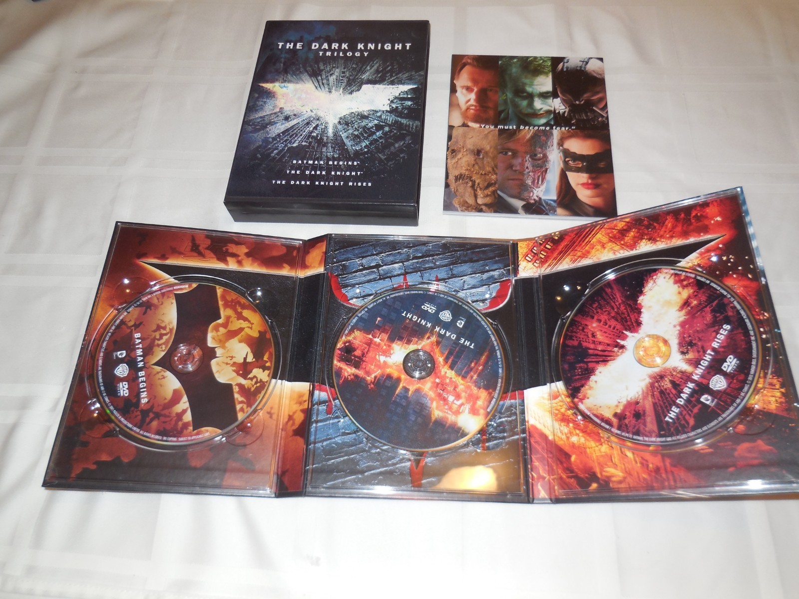 The Dark Knight Trilogy. Batman DVD’s. In case with booklet.