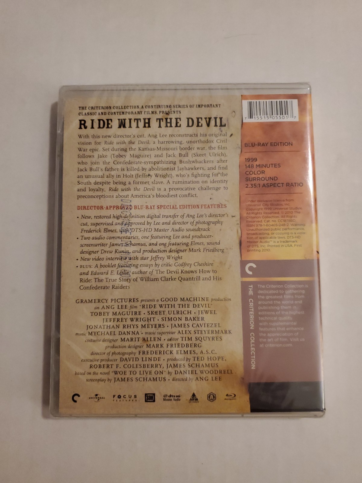 Ride with the Devil (Criterion Collection #514) (Blu-ray, 1999) BRAND NEW