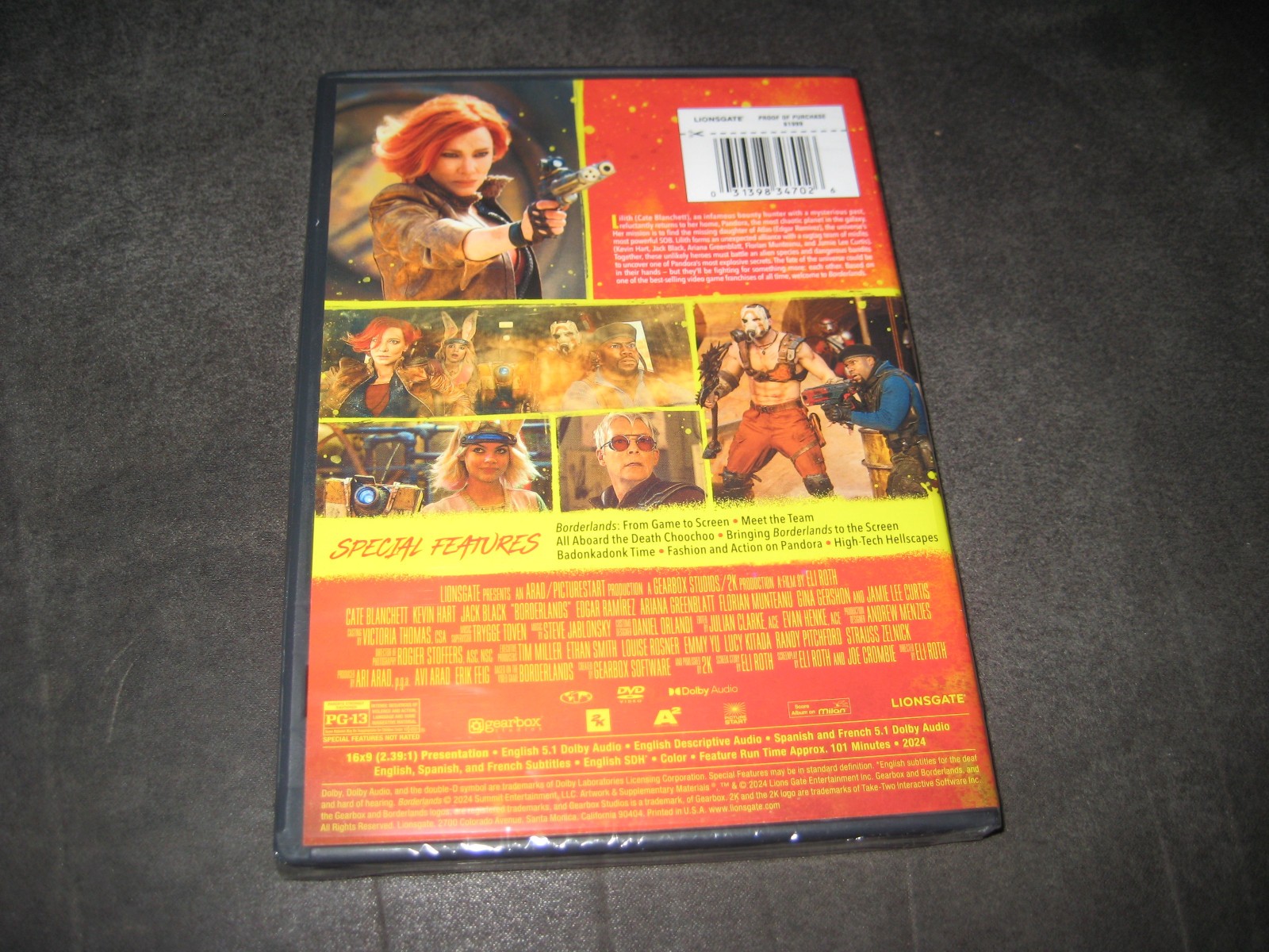 BORDERLANDS (DVD 2024) BRAND NEW – RATED PG-13 – WIDESCREEN – ACTION – ADVENTURE
