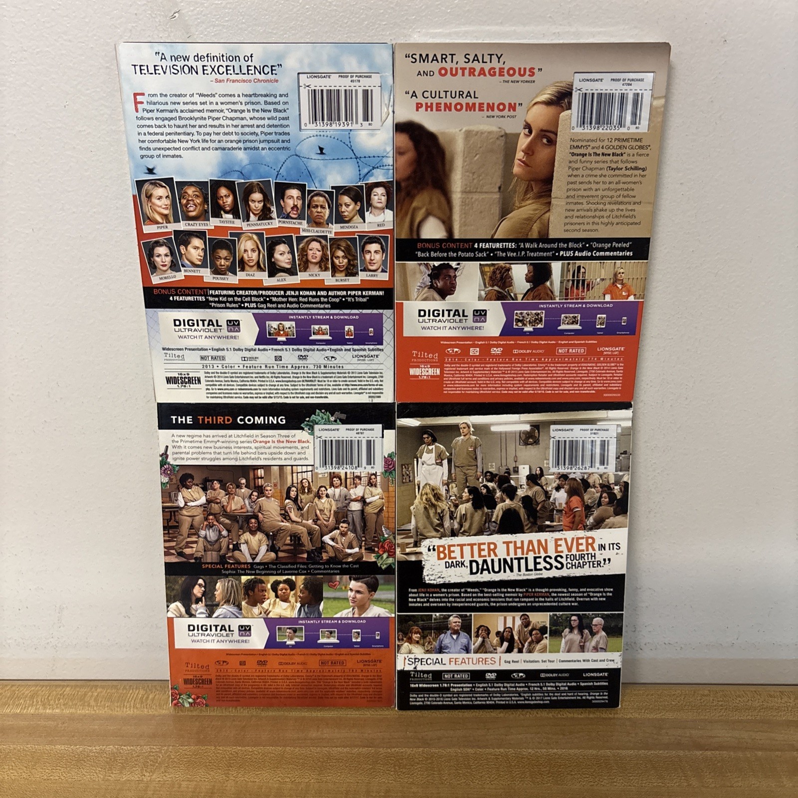 Orange Is the New Black: Seasons 1-4 (DVD) (2, 3 & 4 All New Sealed) All W Slips