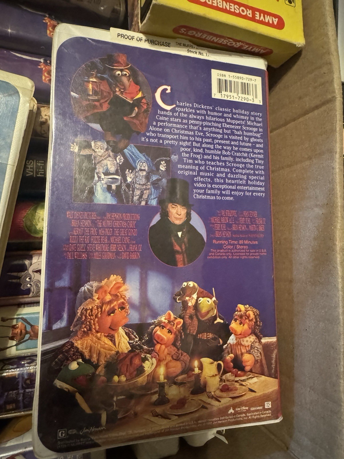 Walt Disney Pictures The Muppet Christmas Carol (VHS, 1992) G NTSC CC