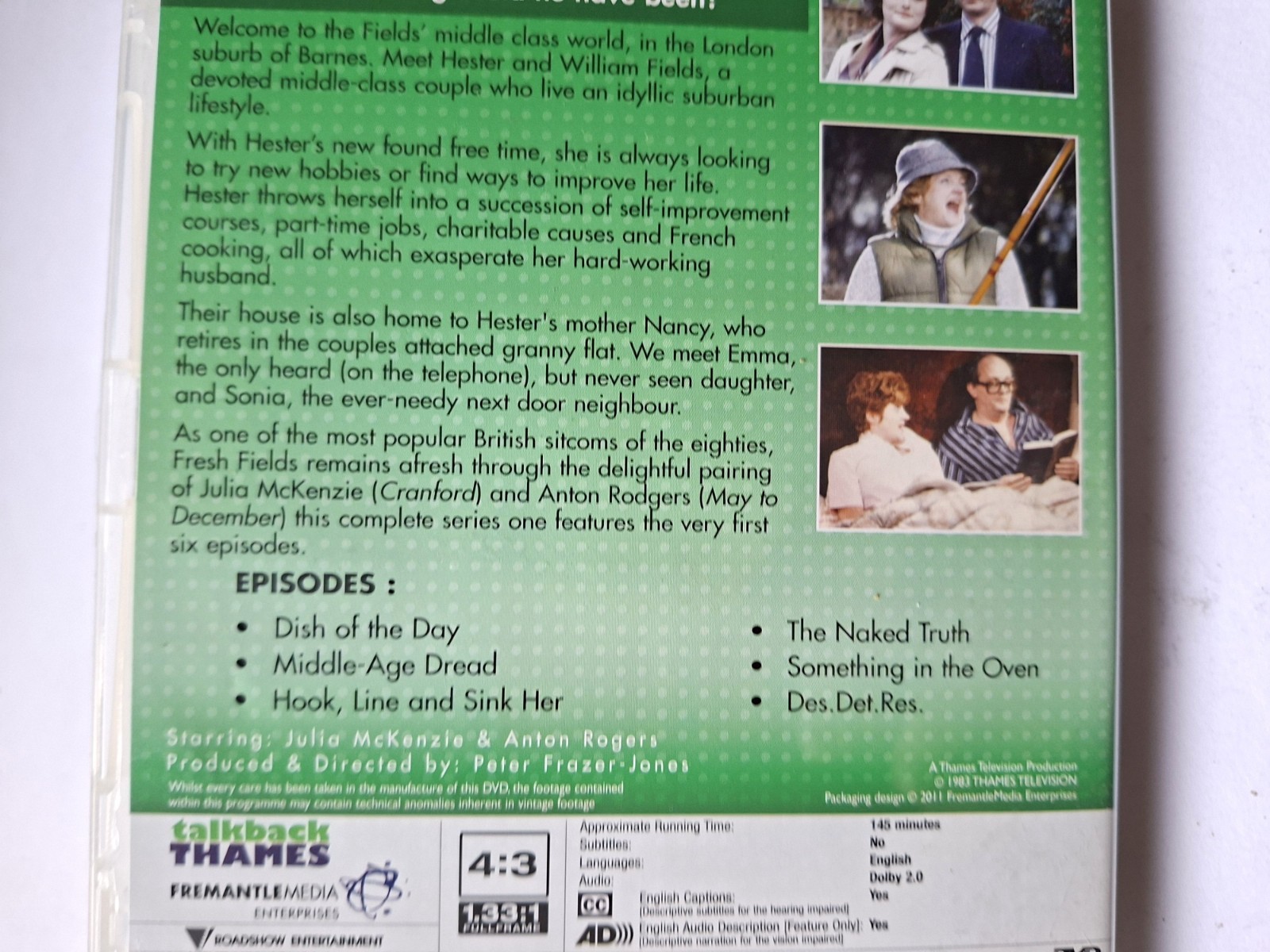 Fresh Fields : Complete Series 1 [Region 4 DVD] FREE Next Day Post from NSW