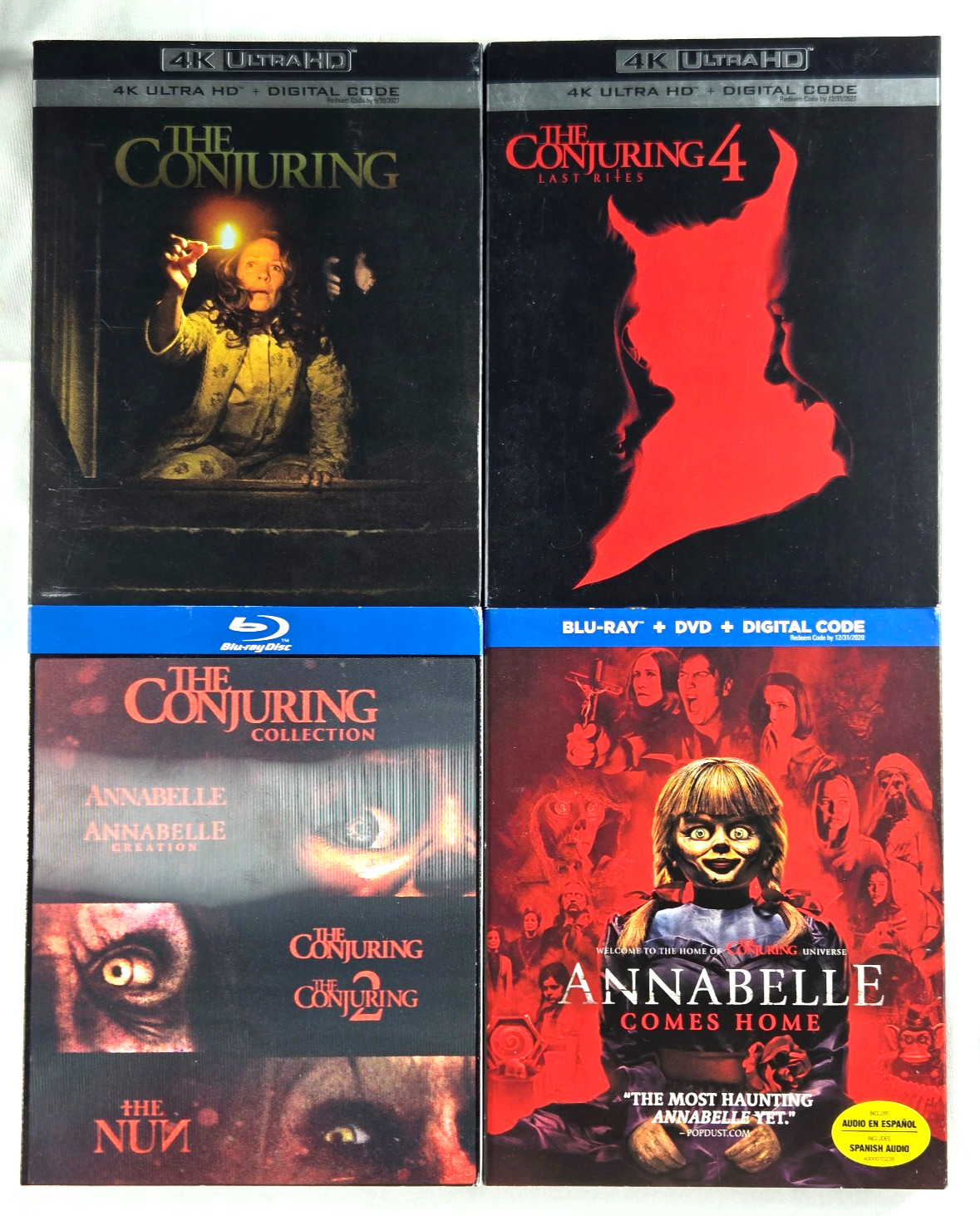 Conjuring 1+4 4K/Annabelle 1-3/La Llorona/The Nun Blu-ray+LENTICULAR SLIP COVER