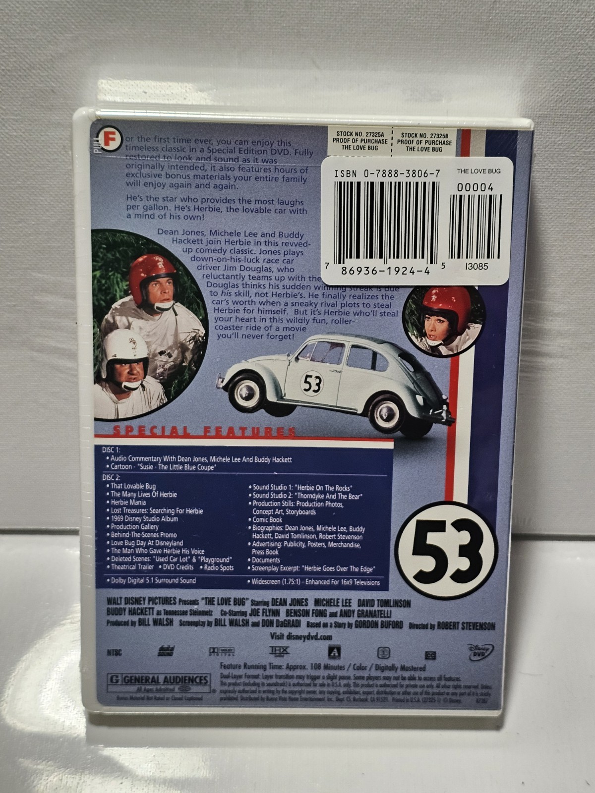 Walt Disney Pictures The Love Bug DVD Special Edition Movie Widescreen 2 Disc
