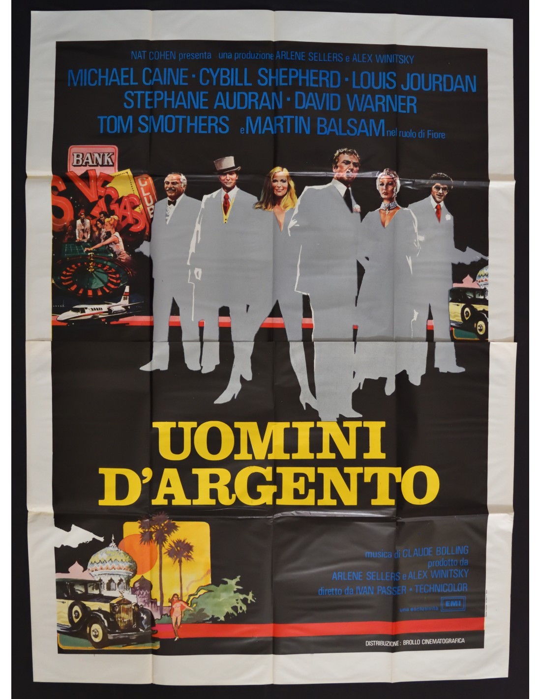 manifesto UOMINI D’ARGENTO michael caine cybill shepherd ivan passer A93