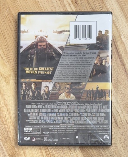 Top Gun: Maverick, Tom Cruise Sequel (DVD, 2022) Brand New Sealed FAST SHIPPING