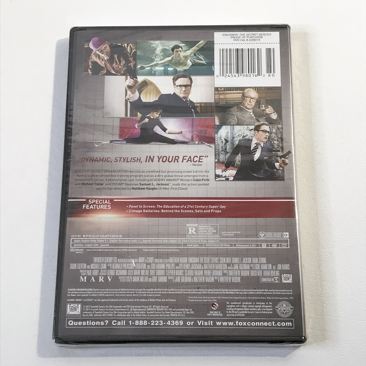 KINGSMAN The Secret Service DVD Colin Firth Samuel L. Jackson Michael Caine