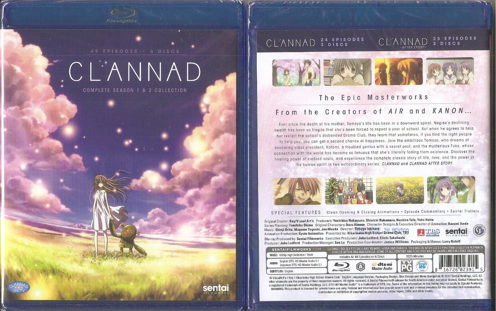 Clannad & Clannad After Story Complete Anime Season 1&2 (Blu-ray, 6Disc, 2017)