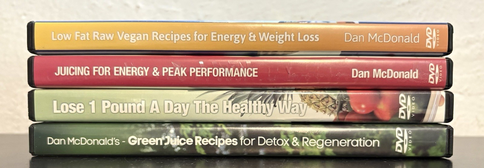 4x Dan McDonald DVD Lot (Green Juice Recipes, Lose 1 Pound Day, Juicing Energy)