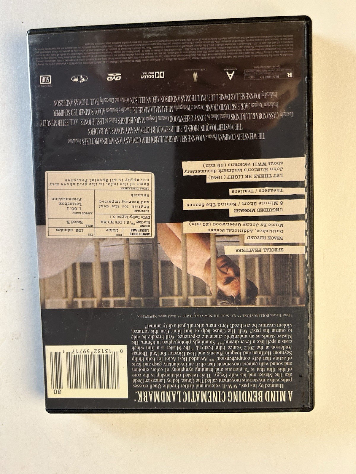 The Master DVD 2013 Joaquin Phoenix Philip Seymour Hoffman Paul Thomas Anderson