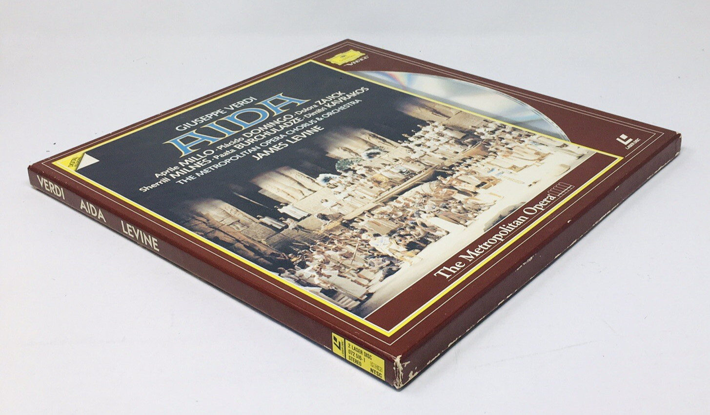 Giuseppe Verdi Aida Metropolitan Opera 2 Laserdiscs Levine Box Set Laserdisc