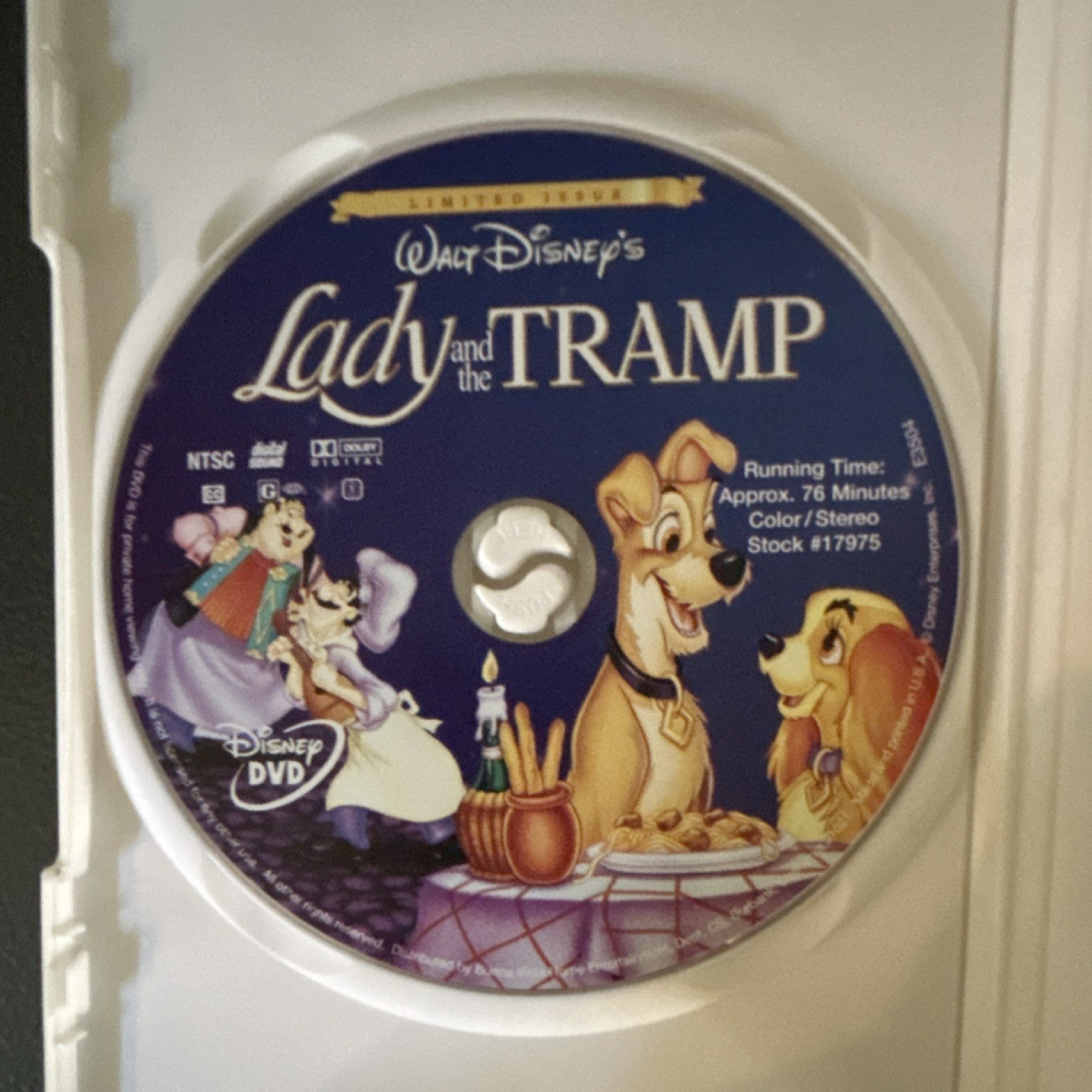Disney Lady and the Tramp Limited Issue DVD Widescreen Subtitles 76 min
