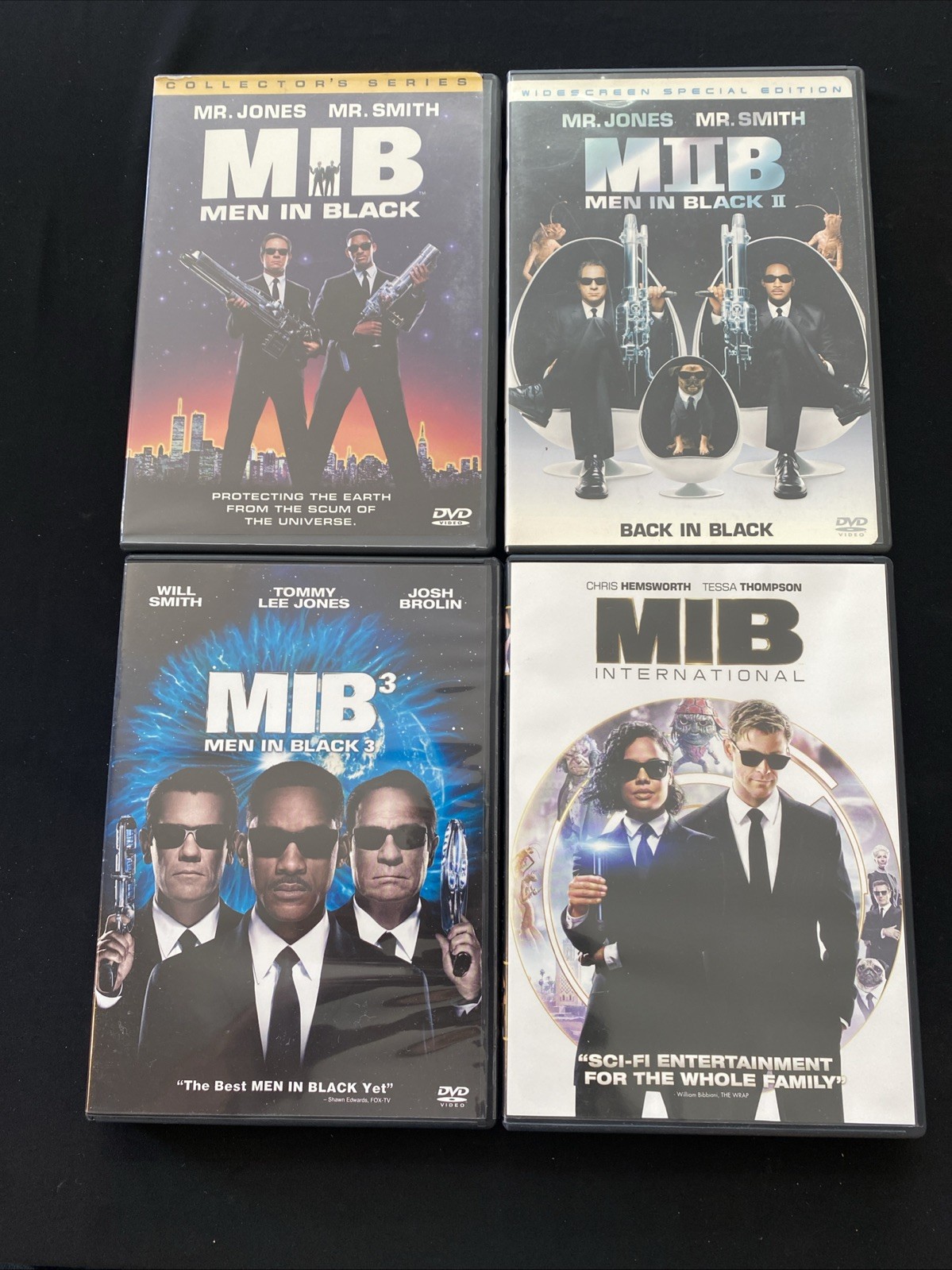Men In Black 4 Movie Collection DVD MIB Trilogy + International Region 4 Set