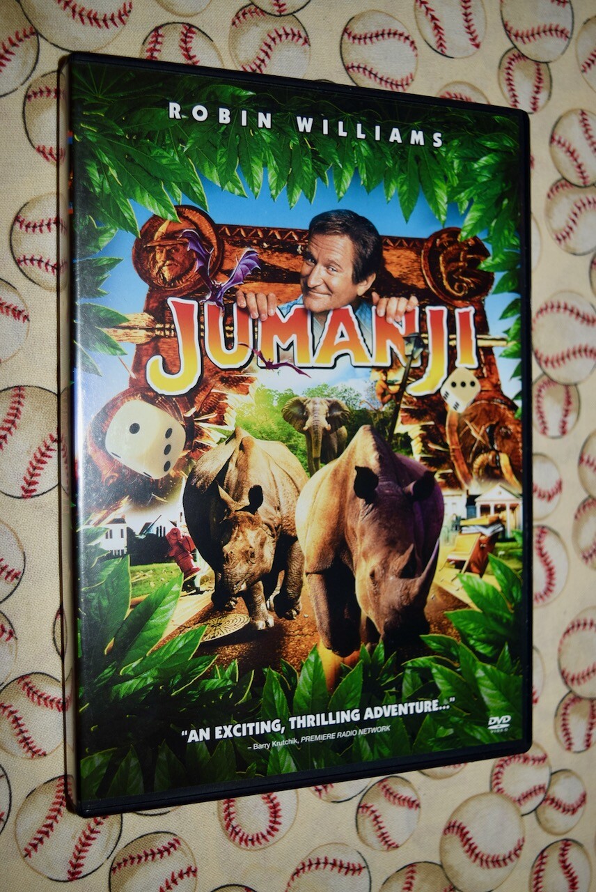 Jumanji DVD 1995 Robin Williams Bonnie Hunt Kirsten Dunst Jonathan Hyde
